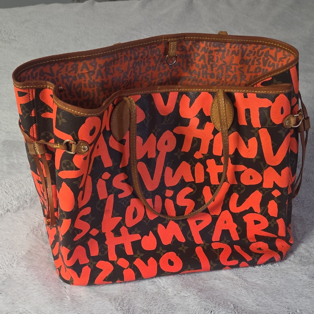 Louis Vuitton Bold Orange and Brown Tote